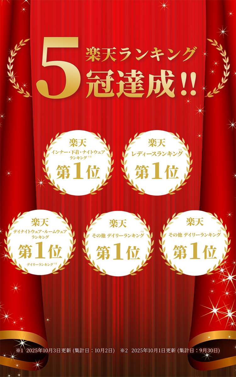 楽天ランキング5冠達成