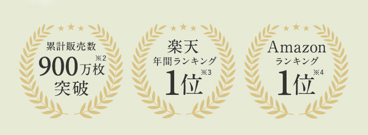 累計販売数500万枚突破※2 楽天年間ランキング1位※3 ナイトブラ利用者が選ぶオススメしたいナイトブラNo.1※4